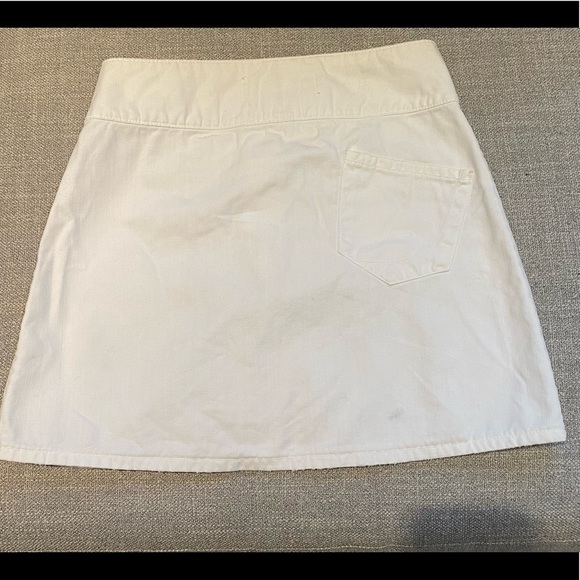 Paper Denim + Cloth White Denim Mini Skirt - Picture 2 of 7